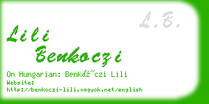 lili benkoczi business card